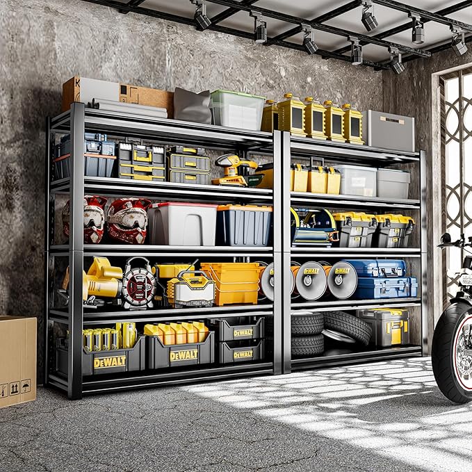 72" H Garage Shelving Units 5-Tier Adjustable Storage Shelves 2500LBS Heavy by Guomao