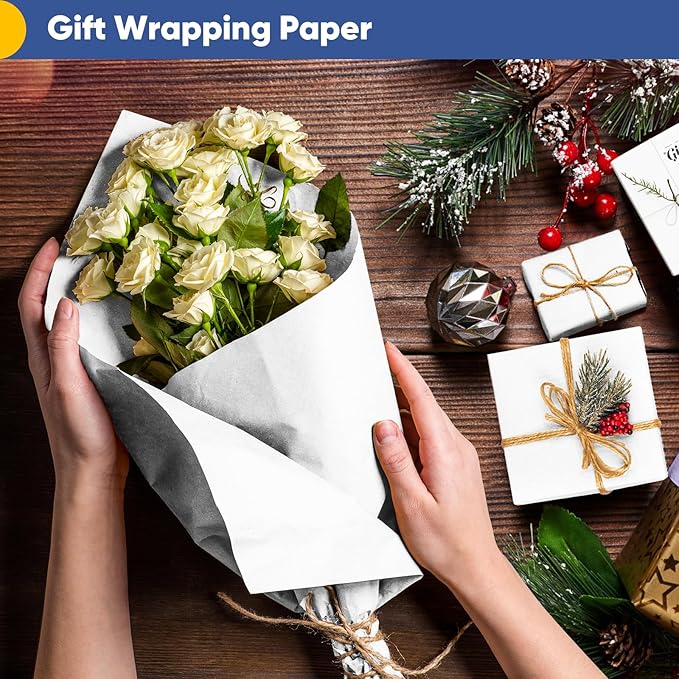 Vanhench White Wrapping Paper 17.5"x1200", Chart Poster Bulletin Board - Image 6