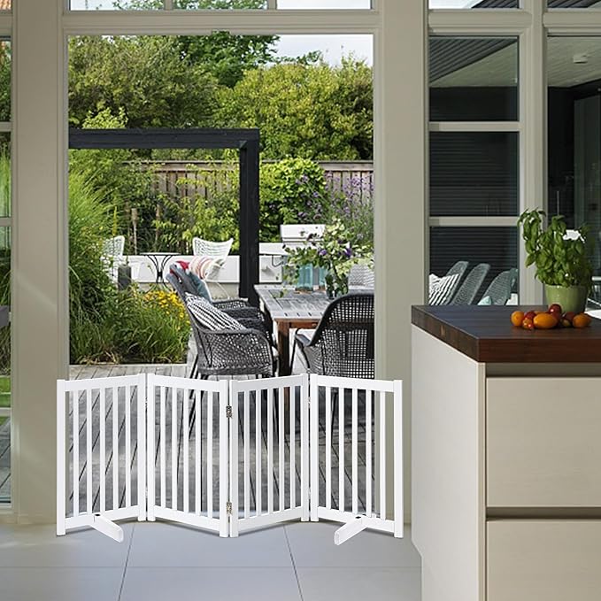 LZRS Freestanding Extra Wide Dog Gate 30 inch Tall - Image 8