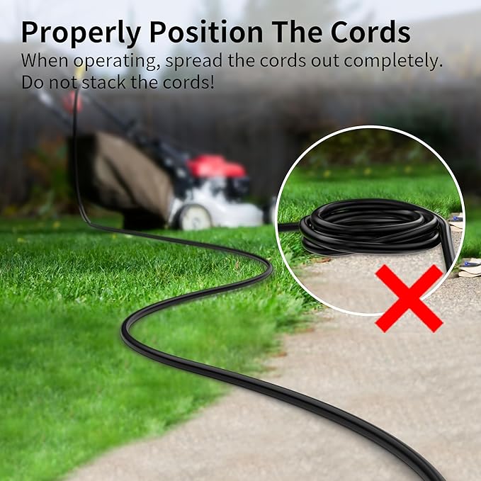 HUANCHAIN Indoor Outdoor Black Extension Cord 75 Ft Waterproof, 16/3 Gauge - Image 6