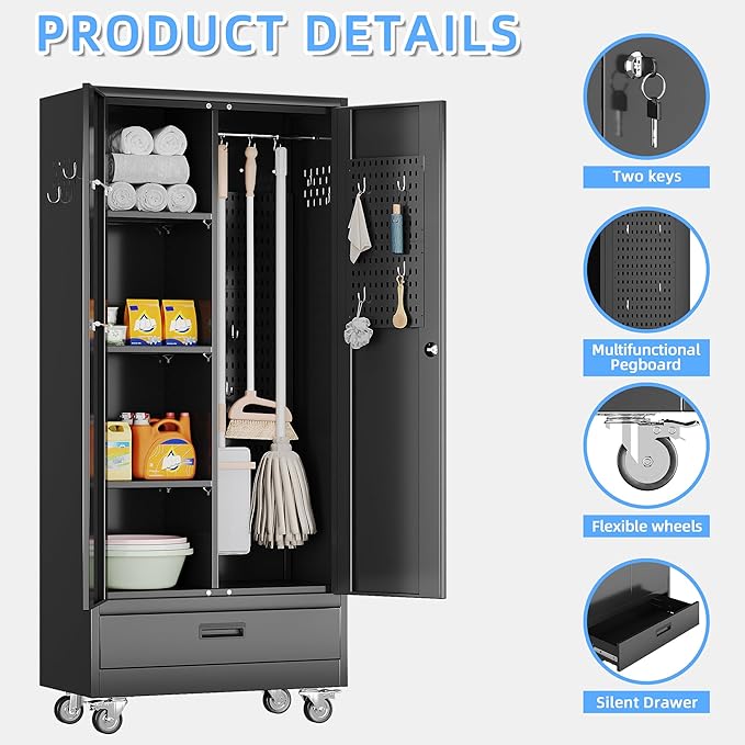 Broom Closet Storage Cabinet - Image 4