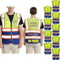 BeautyWill Custom Logo Safety Vest Class 2 High Visibility Reflective Vest by BeautyWill