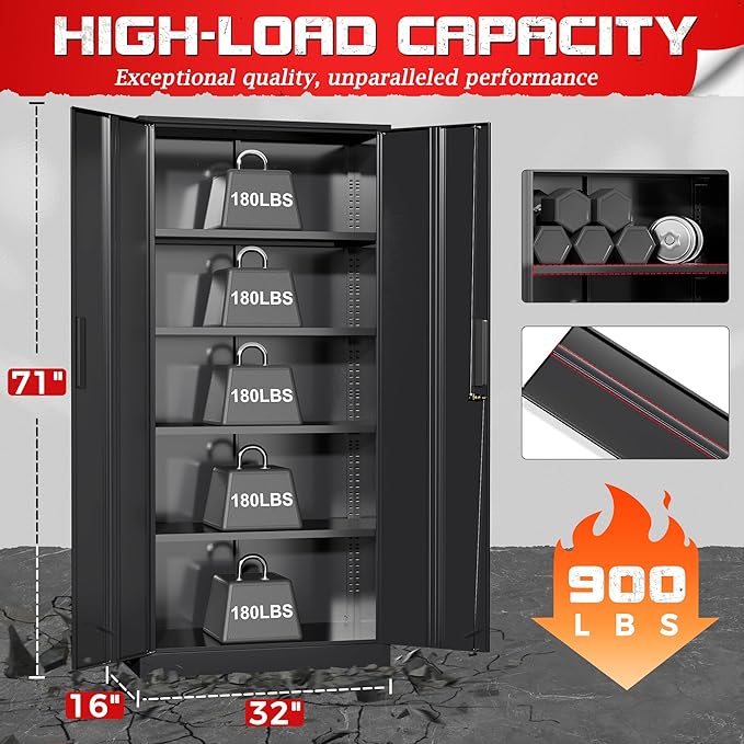 Superday Metal Garage Storage Cabinet - Image 3