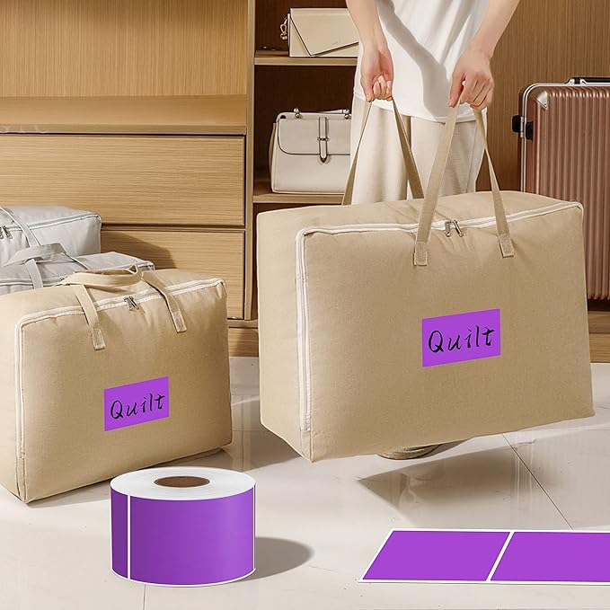 PARLAIM 3" x 5" Rectangle Color Code Stickers, 500 per Dispenser Box Roll Labels - Image 5