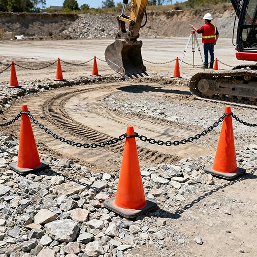 82FT Black Plastic Chain Barrier - Image 7