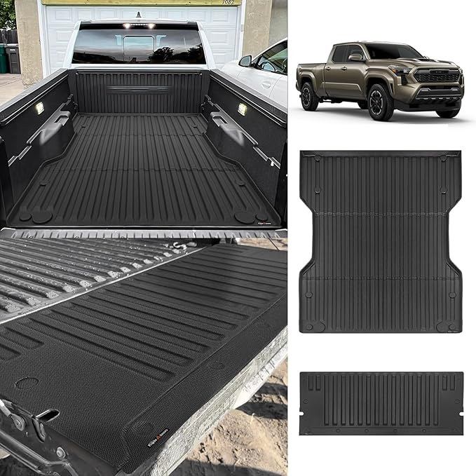 TripleAliners for Tacoma 2024 2025 | Truck Bed Mat & Tailgate Mat | All Weather by TripleAliners