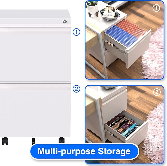 METAN 2 Drawer File Cabinet - Image 4