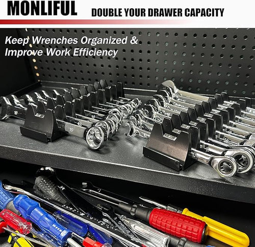 24 PCS Magnetic Modular Wrench Organizer Wrench Holder - Image 2