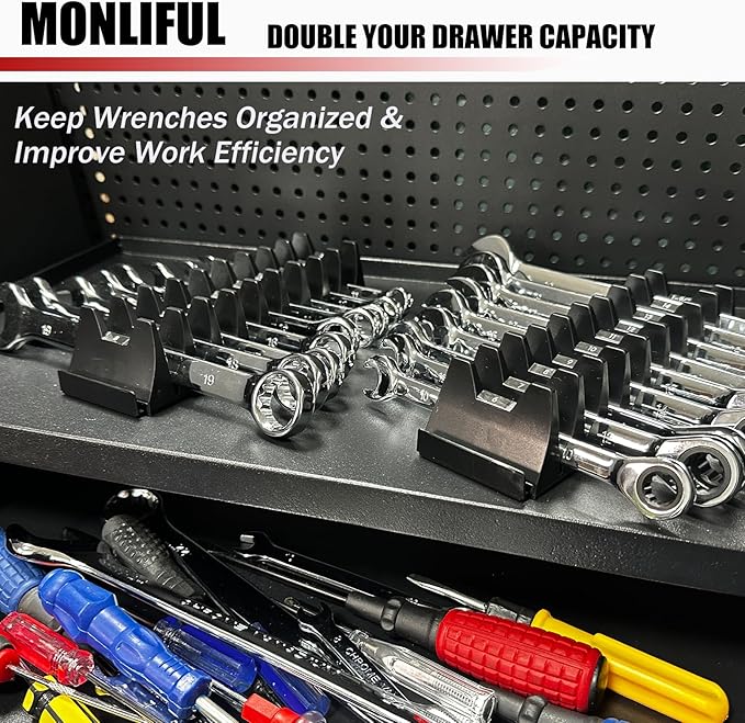 12 PCS Magnetic Modular Wrench Organizer Wrench Holder - Image 2