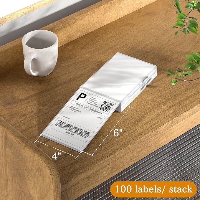 4 x 6 Fanfold Thermal Shipping Labels, 100 Laels Thermal Shipping Labels - Image 2