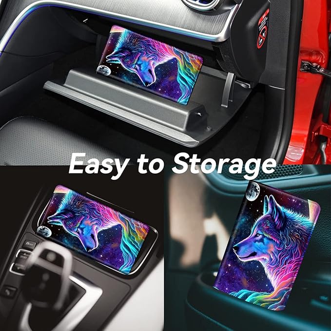 Car Registration and Insurance Holder, Leather Car Glove Box Organizer - Image 4