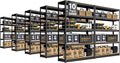HOMEDANT House 5 Tier Laminated Metal Shelving Unit Adjustable Storage Utility by TheBestOrganizingSolution