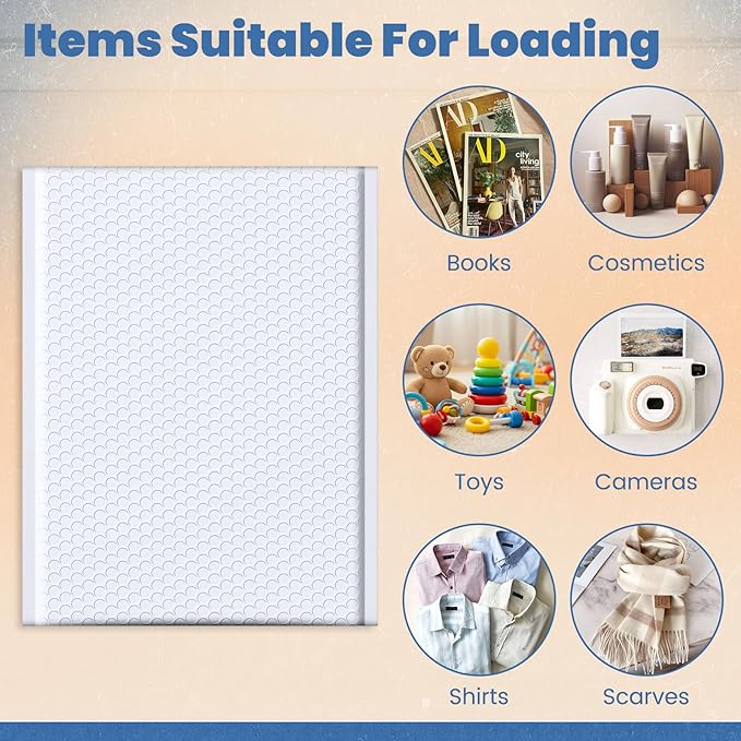 Fuxury Bubble Mailers 10x13 Inch White 500 Pack Bulk Padded Envelopes Thick - Image 6