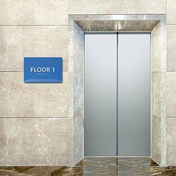6" X4" Floor 1 Sign - Image 5