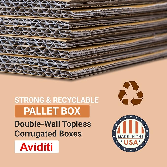 AVIDITI Shipping Gaylord Bottom Large, Moving and Storage 48x40x36 484036 - Image 3