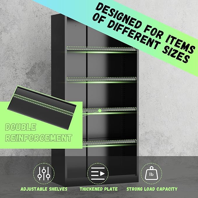 SUNCROWN 72" Metal Storage Cabinet - Image 6