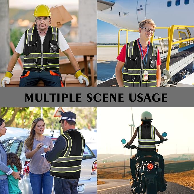 Reflective Safety Vest for Men Women, High Visibility Safety Vest - Image 6