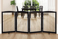 Freestanding Pet Gate for Dogs, Indoor Wooden Dog Gate for House, Foldable Dog by PUPETPO
