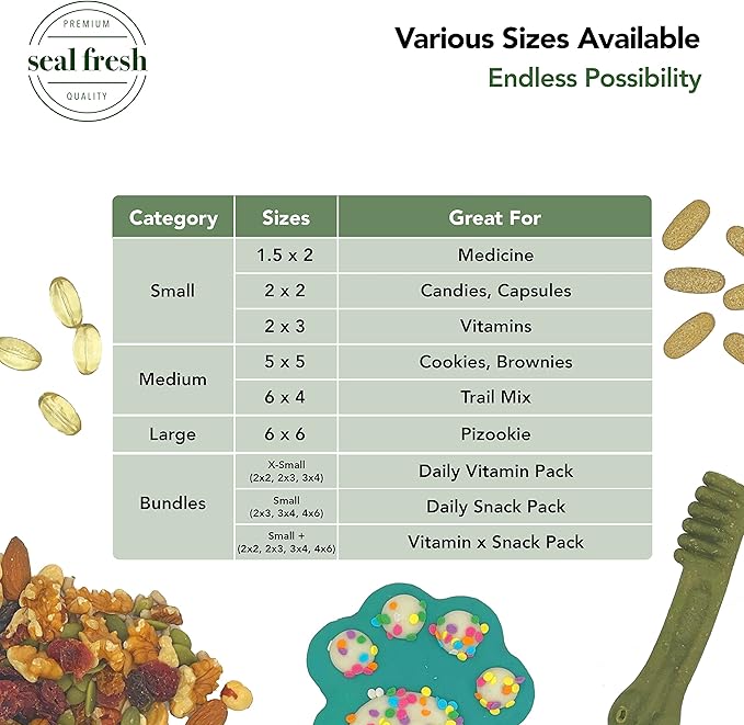 Assorted Resealable Plastic Bags 600 Pack — Clear Reclosable Variety Pack - Image 6