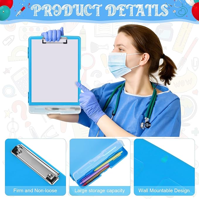 Crtiin 6 Pcs Plastic Clipboard - Image 3