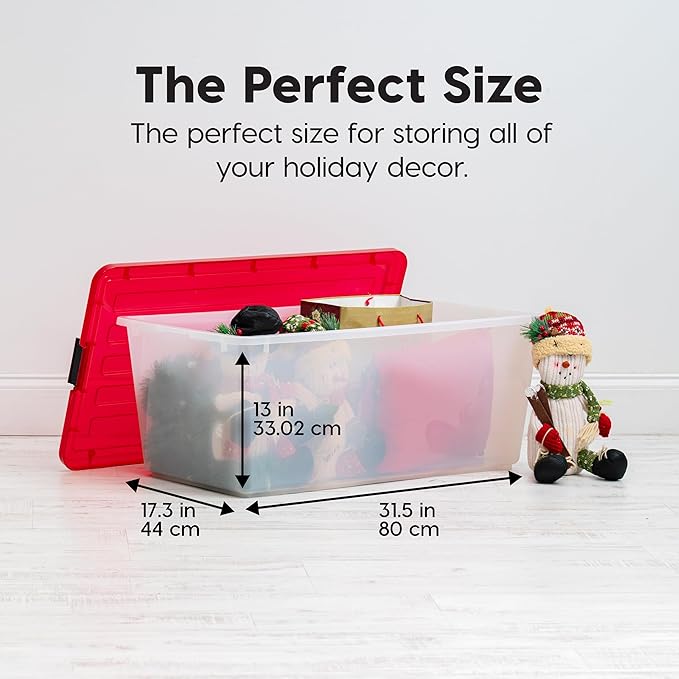 IRIS USA 91 Qt. Stackable Plastic Storage Bins - Image 2