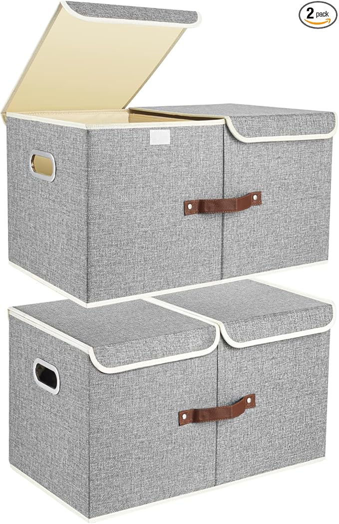 TYEERS Extra Large Collapsible Storage Bins by StorageOrganization