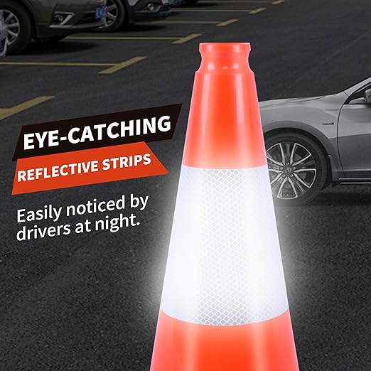 18" Traffic Safety Cones Orange Road Cones, Construction Cone - Image 4