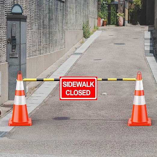 RoadHero 6 Pack 4 FT to 6.9 FT Retractable Cone Bar, Expandable Traffic Cone - Image 9