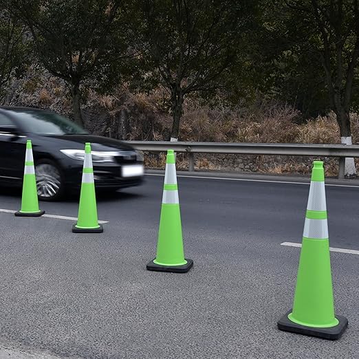 OrangeStar 36" Large Traffic Cones 4-Pack, Weighted Base - Image 5