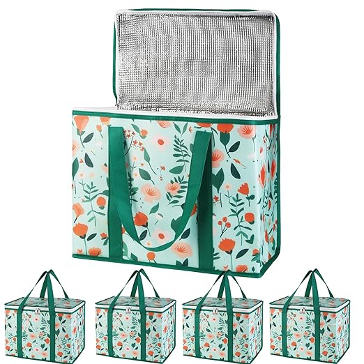 Bodaon 5-Pack Cooler Insulated Food Delivery Bag, Thermal Hot Pizza, X-Large by Bodaon