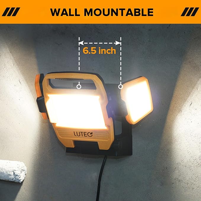 LUTEC 91.6W 10000 Lumen LED Work Light, Foldable Work Lights - Image 5