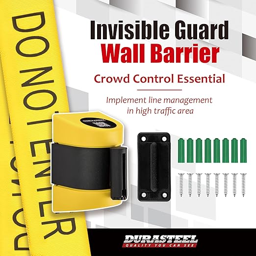 DuraSteel Wall Mount Crowd Control Retractable Belt Barrier - Image 2