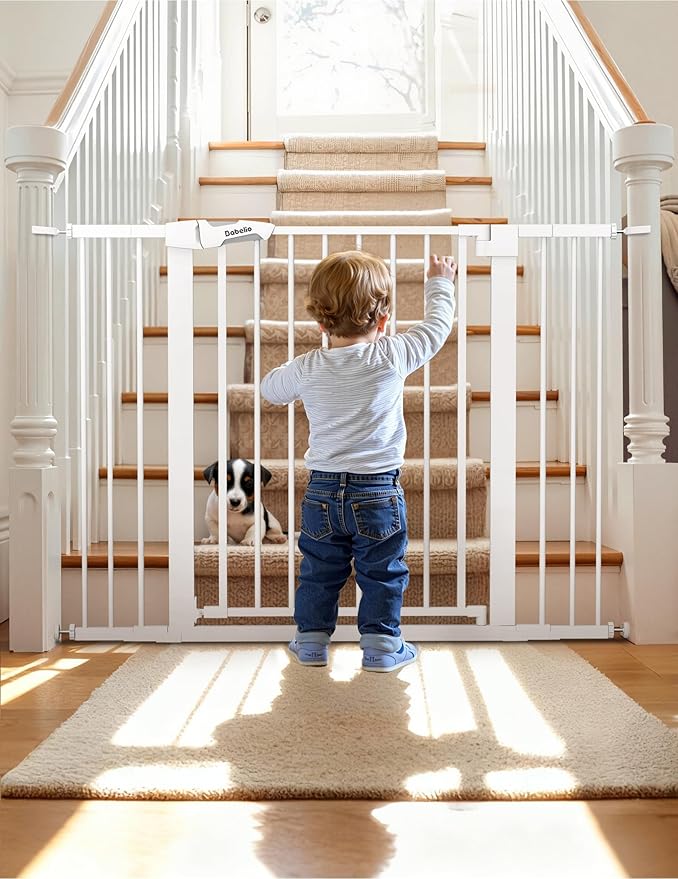 Babelio Metal Baby Gate, 29-48“ Auto Close Easy Install Pet Gate, Extra Wide by BABELIO