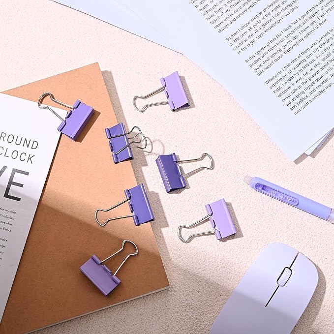 Temiary Aesthetic Binder Clips, Binding Paperwork Clamps - Image 6