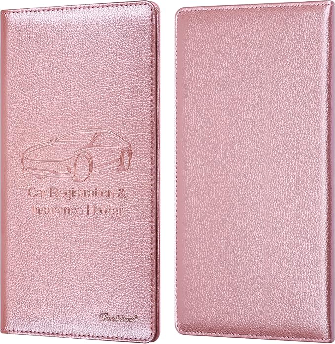 Car Insurance and Registration Holder, 9.5 x 5 Inch PU Leather Vehicle Glove - Image 2