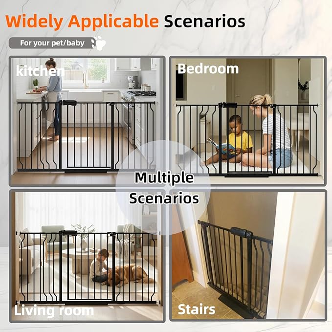 TSAYAWA 62.2"-71.65" Extra Wide Auto Closing Baby Safety Gate - Image 8