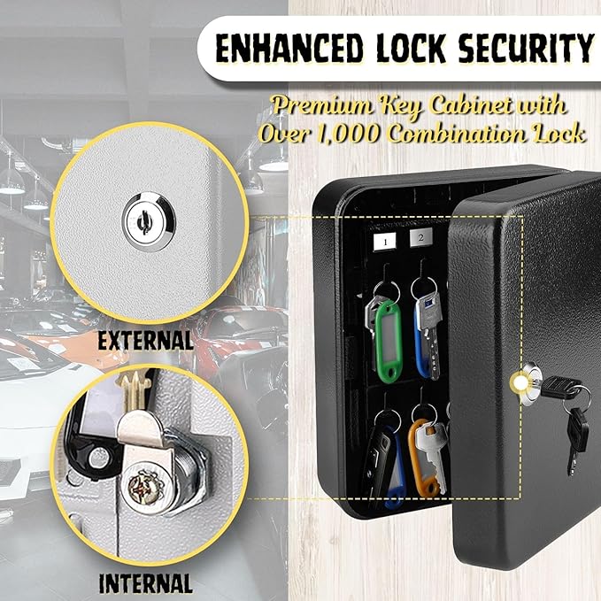 Flexzion Key Cabinet Key Lock Box Wall Mount - Image 4