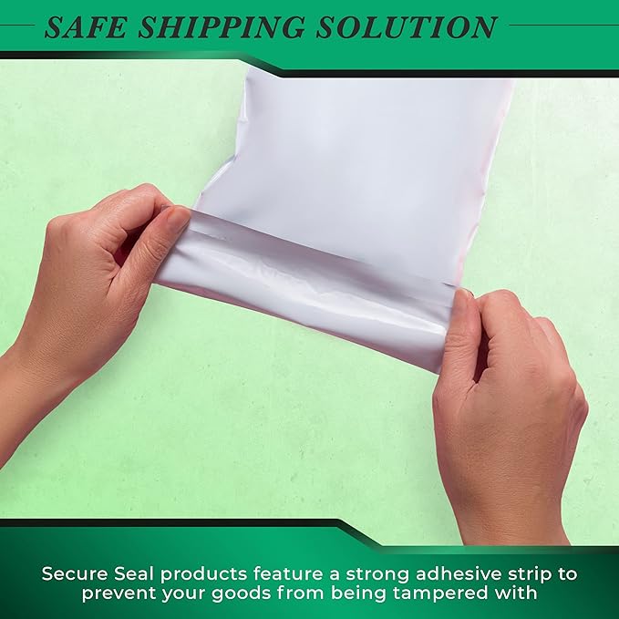 500 Pack Secure Seal White Poly Mailers Shipping Bags - Image 6