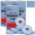 Blue Pricing Labels for Monarch 1136 Price Gun – 3 Sleeves, 24 Rolls Value Pack by Perco