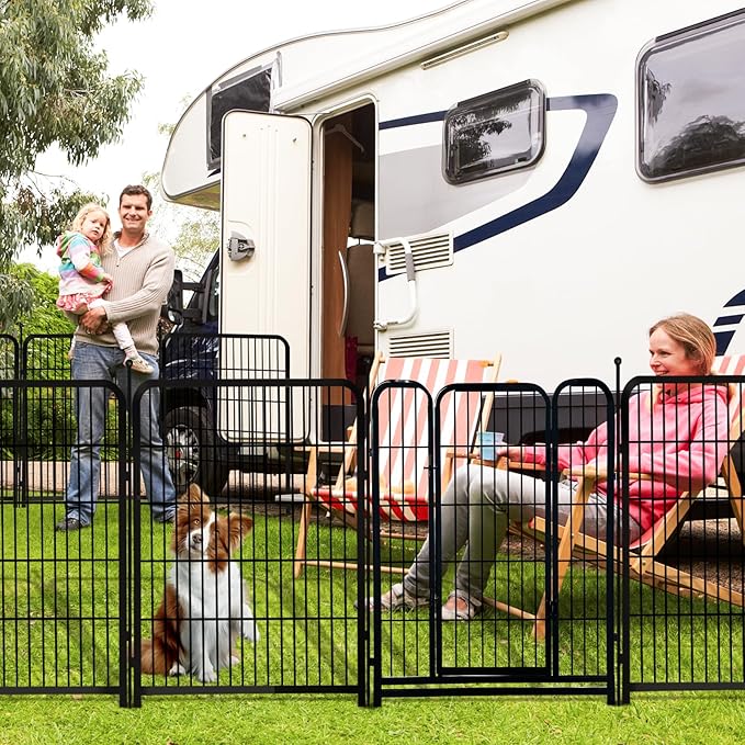 36 in Garden Fence With Gate, Wide Gate Low Threshold, 8 Panels Total 17.7 ft - Image 5