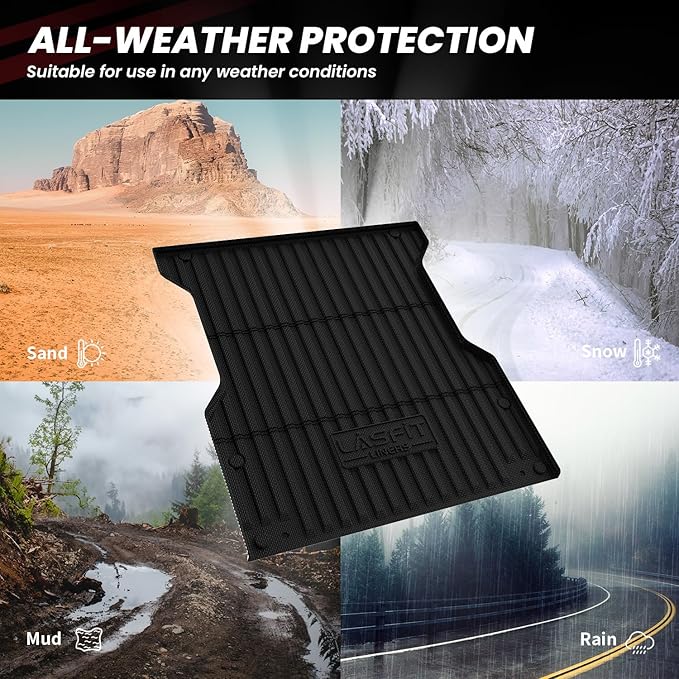 LASFIT Bed Mat for Toyota 2024-2026 Tacoma Truck Bed, All Weather 6ft Car Bed - Image 5