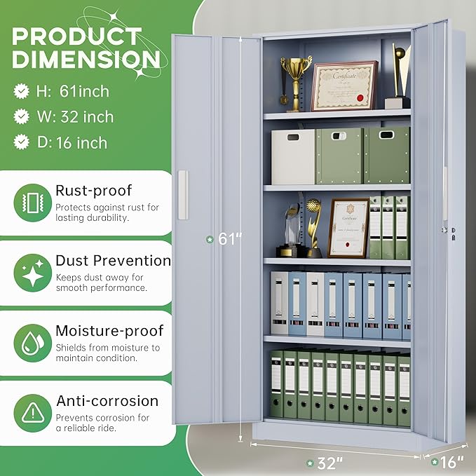 INTERGREAT Metal Storage Cabinet - Image 3