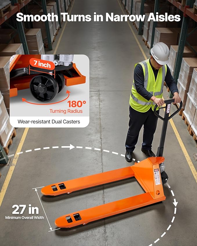 VEVOR Pallet Jack, 6600 lbs Load Capacity, Manual Pallet Truck - Image 4