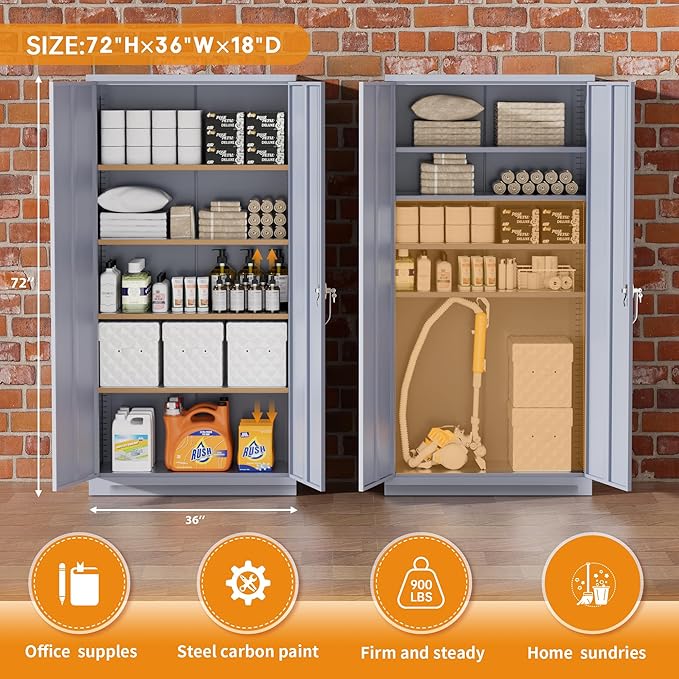 Greenvelly Metal Storage Cabinet - Image 4