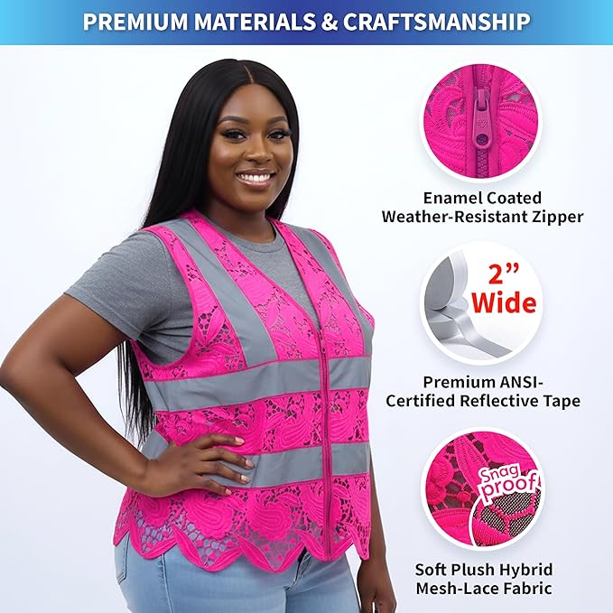 Lace-Mesh Safety Vest for Women & Men - Image 4