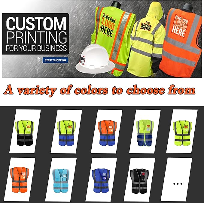 Personalized High Reflective Safety Vest Custom Hi Vis Safety Vest Men Women - Image 5