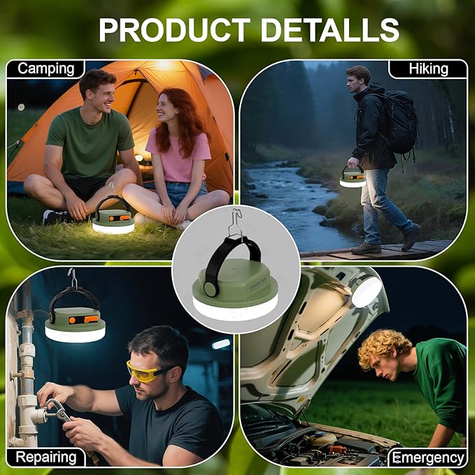 Rechargeable Camping Light MAYDENG 4000mAh, Waterproof LED Light. Suitable - Image 7