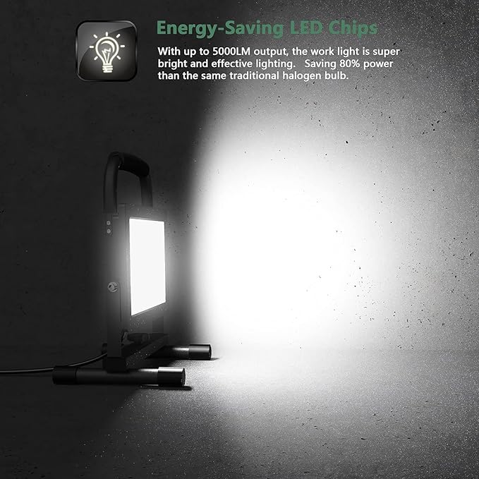GLORIOUS-LITE 50W LED Work Light, 5000LM LED Flood Lights, 400W Equivalent - Image 2