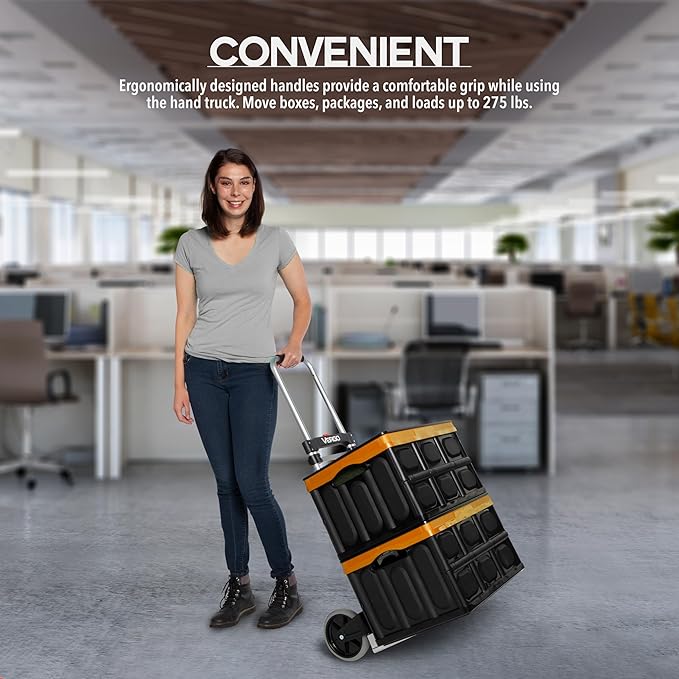 Vergo 275 Ibs Capacity Folding Hand Truck Dolly – Lightweight Aluminum Frame - Image 6