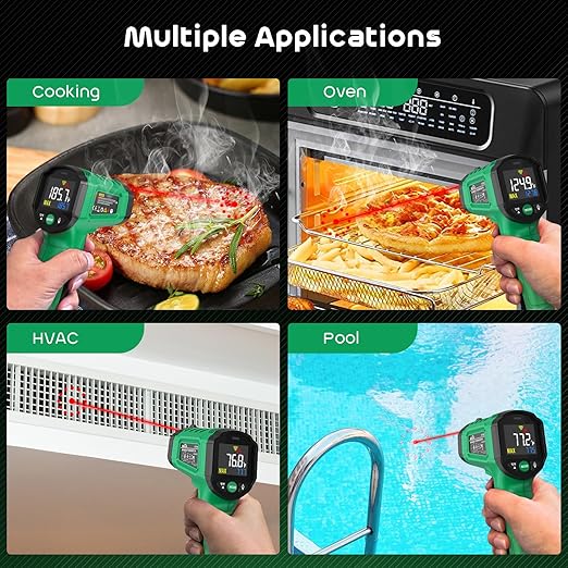 Infrared Thermometer Gun, SQECH Laser Thermometer Gun -58℉～1112℉, Non-Contact - Image 7